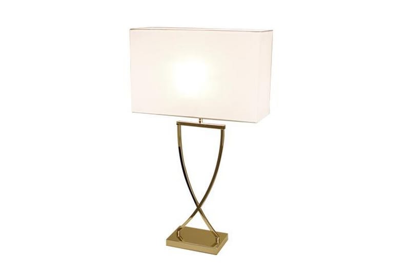 Omega Bordlampe Hvit/Gull - By Rydéns - Vinduslampe på fot - Soveromslampe - Stuelampe - Nattlampe bord - Vinduslampe - Bordlampe