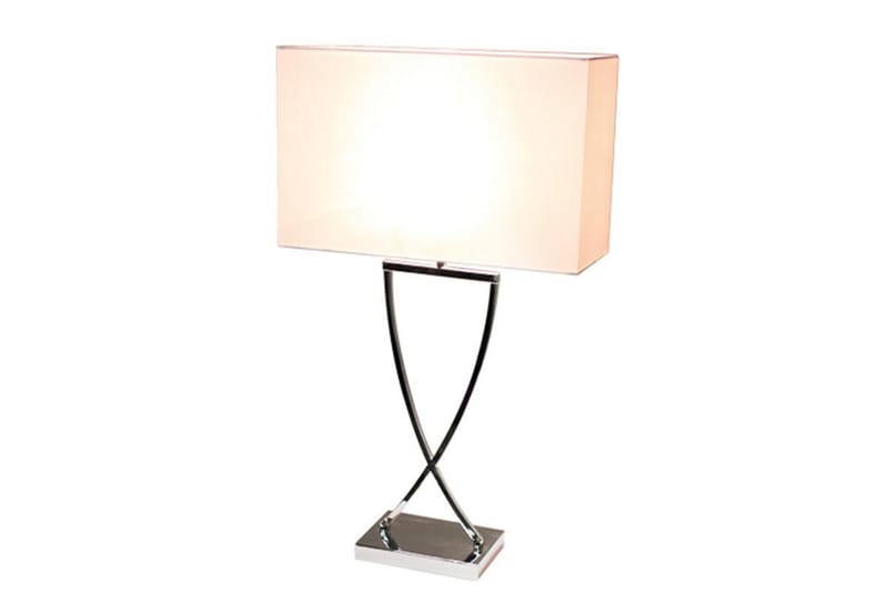 Omega Bordlampe Hvit/Krom - By Rydéns - Vinduslampe på fot - Soveromslampe - Stuelampe - Nattlampe bord - Vinduslampe - Bordlampe