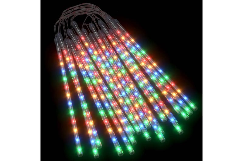 20stk Meteorlys 30 cm 480 LED innendørs og utendørs - Flerfarget - Dekorasjonsbelysning - Bokhyllebelysning - Lysslynge - Trappebelysning