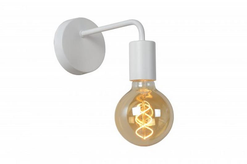 Lucide Vegglampe - Hvit - Nattlampe vegg - Soveromslampe - Vegglampe - Veggarmatur