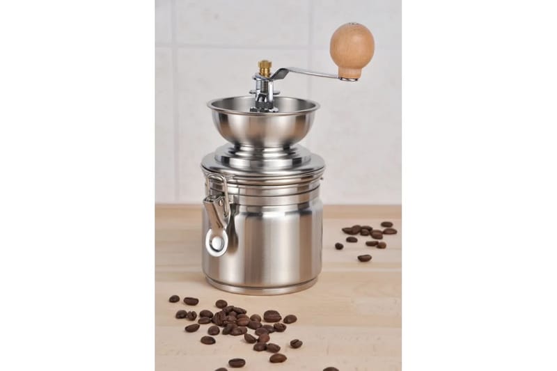 HI Manuell kaffekvern rustfritt stål - Kaffekvern & Espressokvern - Kjøkkenutstyr