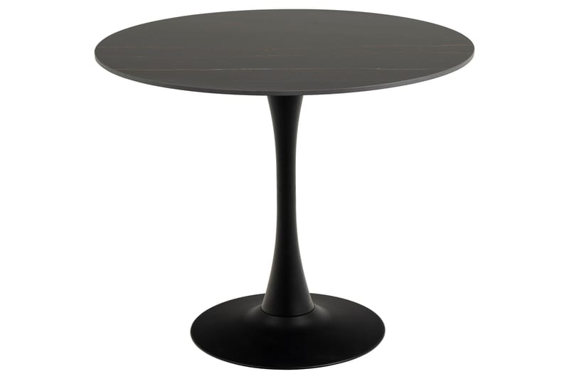 Salm Spisebord 90 cm Rund - Sort - Spisebord & kjøkkenbord