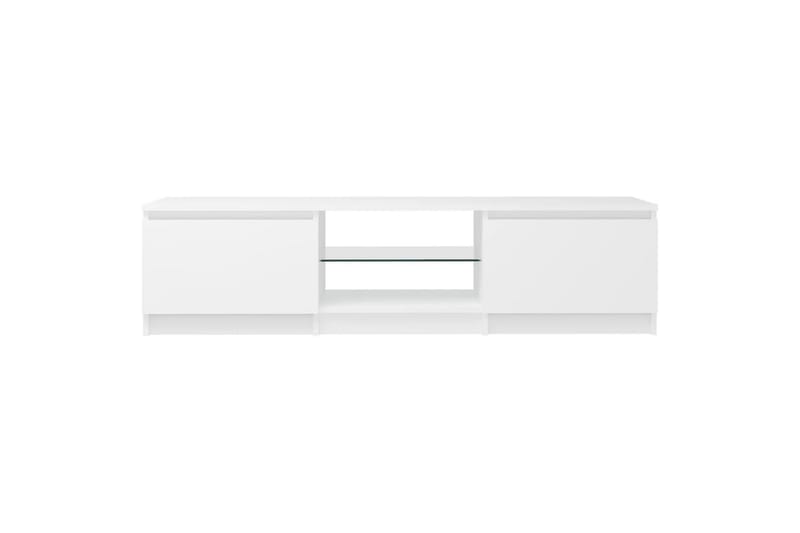 TV-benk med LED-lys hvit 140x40x35,5 cm - Hvit - TV-benk & mediabenk