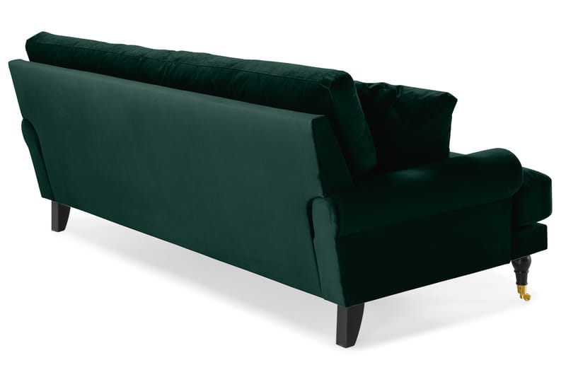 Andrew Fløyelssofa 3-seter - Mørkegrønn/Messing - Howard sofa - Fløyel sofaer - Sofa 3 seter