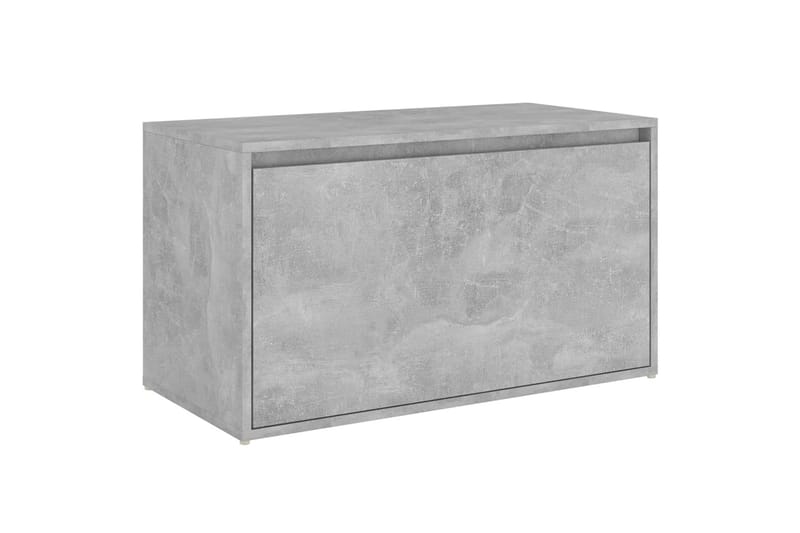 Gangbenk 80x40x45 cm betonggrå sponplate - Grå - Entrebenk med oppbevaring - Sittebenk med oppbevaring - Oppbevaringsbenk - Entrebenk - Benk