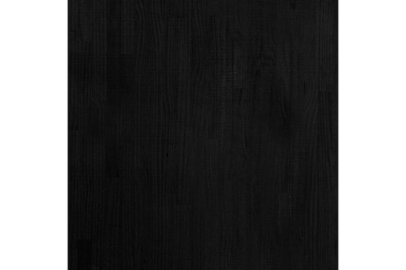 Bokhylle 3 nivåer svart 80x30x105 cm heltre furu - Svart - Bokhylle