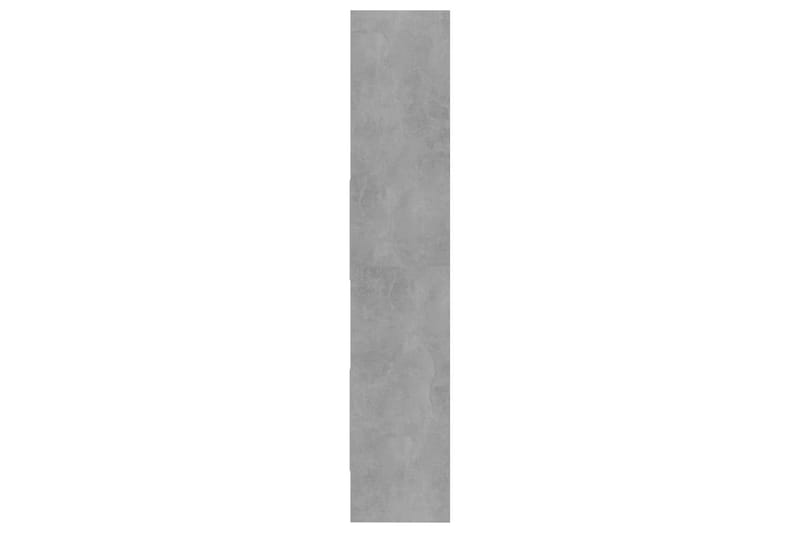 Bokhylle betonggrå 60x35x180 cm sponplate - Grå - Bokhylle