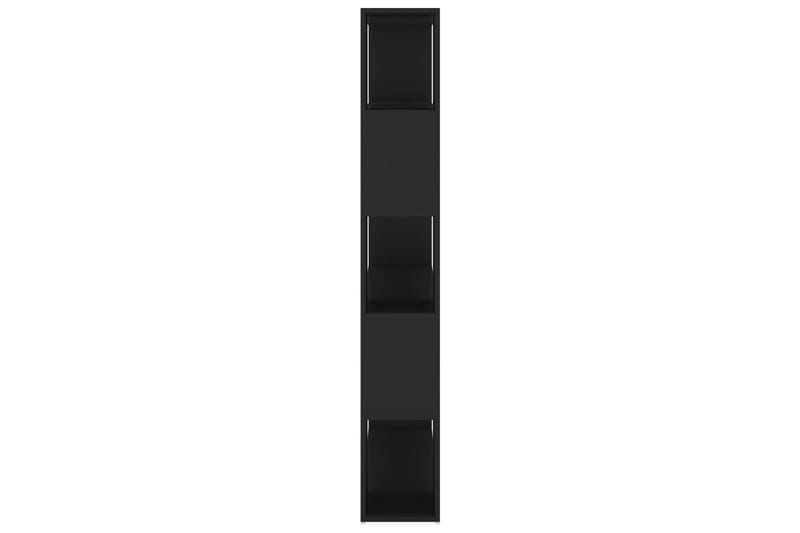 Bokhylle/romdeler svart 100x24x155 cm sponplate - Svart - Bokhylle
