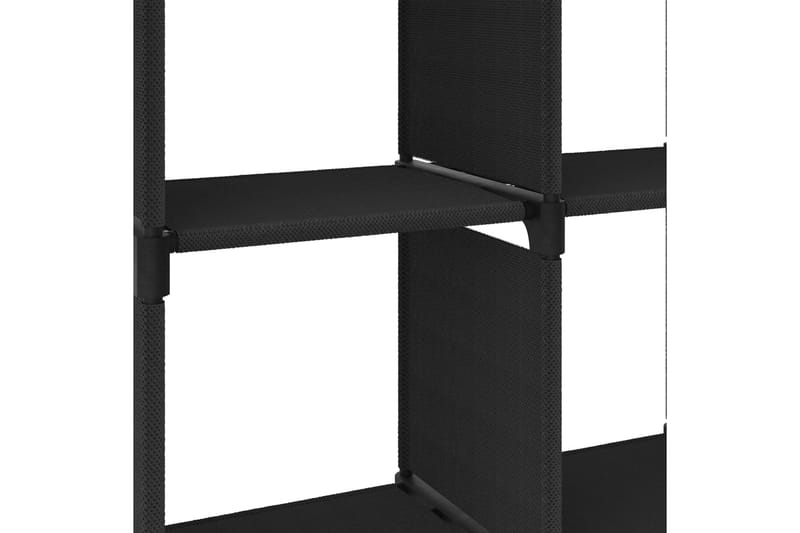 Displayhylle med 6 kuber svart 103x30x72,5 cm stoff - Svart - Hyllesystem