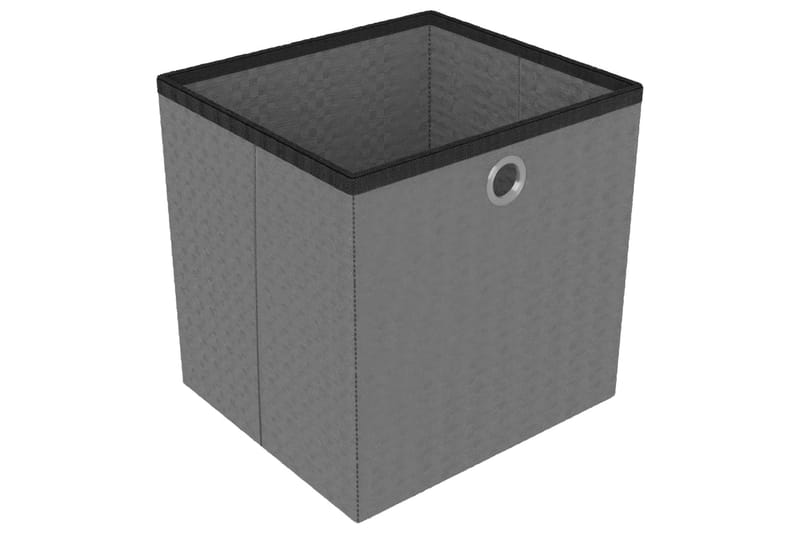 Displayhylle med 4 kuber og bokser svart 69x30x72,5 cm stoff - Svart - Hyllesystem
