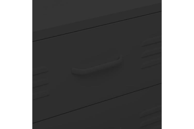 Kommode svart 80x35x101,5 cm stål - Svart - Gangoppbevaring - Entrekommode - Kommode