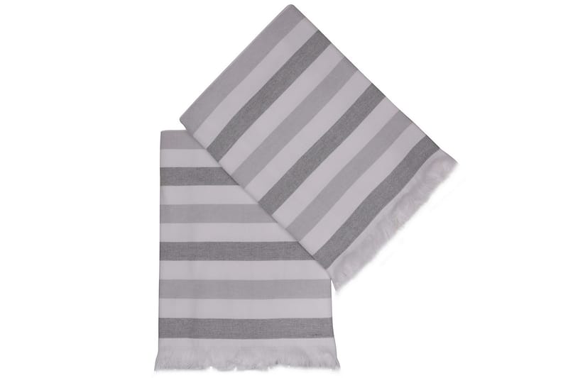 Ashburton Strandhåndkle 2-pk - Grå/Hvit - Håndklær og badehåndkle - Strandhåndkle & strandbadelaken