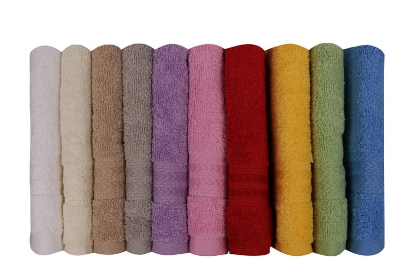 Håndklesett 30x50 cm 10- pk - Flerfarget - Håndklær og badehåndkle - Strandhåndkle & strandbadelaken