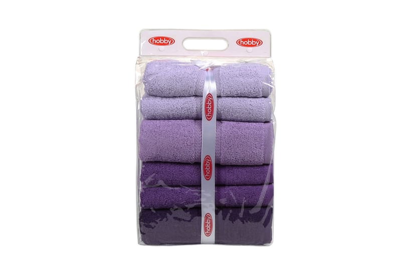 Hobby Badehåndkle 70x140 cm 4-pk - Lilla - Stort badelaken - Håndklær og badehåndkle - Strandhåndkle & strandbadelaken