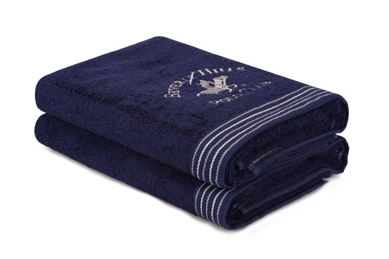 Tarilonte Badehåndkle 2-pk - Mørkeblå/Hvit - Strandhåndkle & strandbadelaken - Håndklær og badehåndkle