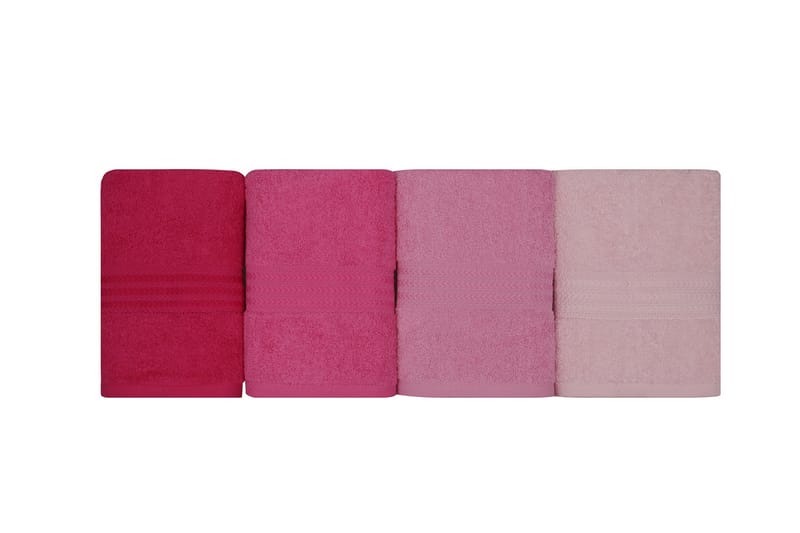 Hobby Håndkle 50x90 cm 4-pk - Rosa - Håndklær
