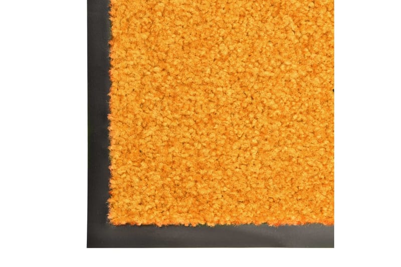 Dørmatte vaskbar oransje 90x120 cm - Oransj - Hall matte