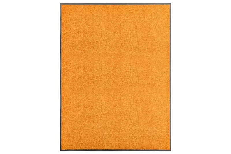 Dørmatte vaskbar oransje 90x120 cm - Oransj - Hall matte