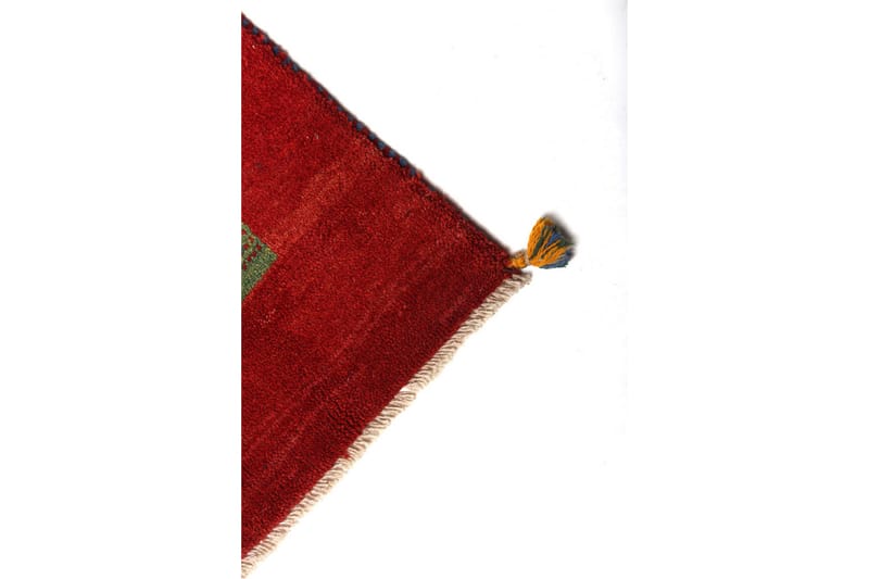 Håndknyttet Gabbeh Shiraz Ull Rød/Gul 124x186 cm - Håndvevde tepper - Orientalske tepper - Persisk matte