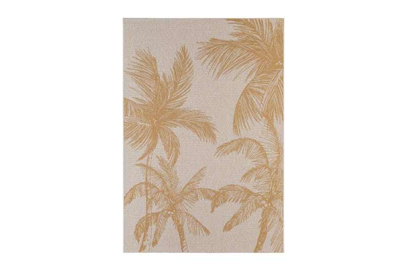 Bahamas Palm Utendørsmatte 160x230 cm - Gull - Utendørstepper