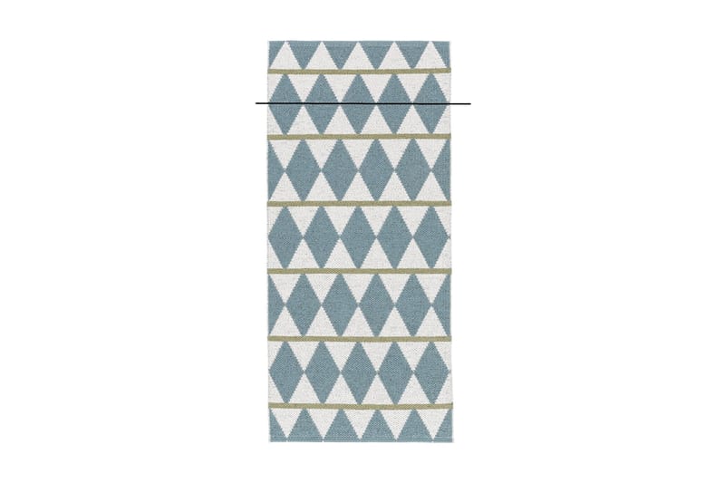 Zigge Filleteppe 70x450 cm Blå - Horredsmattan - Kjøkkenmatte - Plasttepper - Hall matte