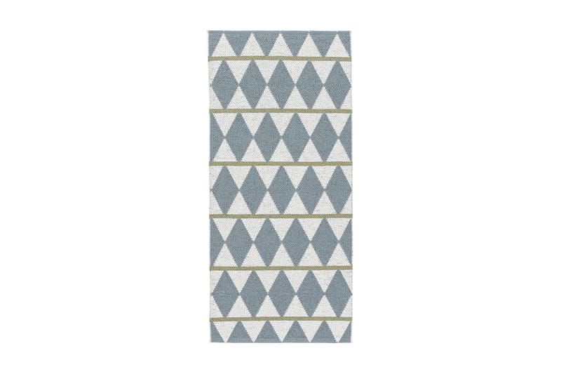 Zigge Plastmatte 150x150 Vendbar PVC Blå - Horredsmattan - Kjøkkenmatte - Plasttepper - Hall matte